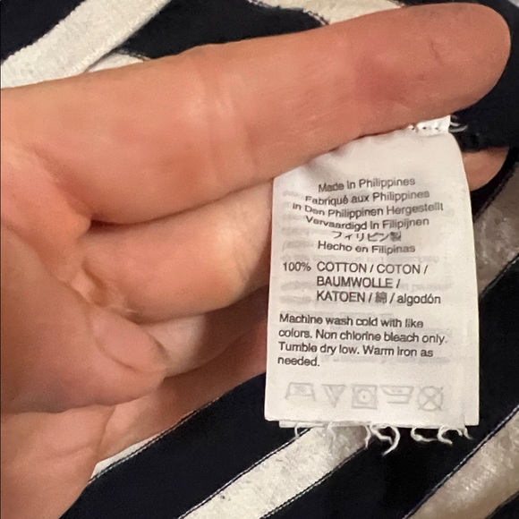 J. Crew Black and White Striped Long Sleeve Top - Picture 4 of 5